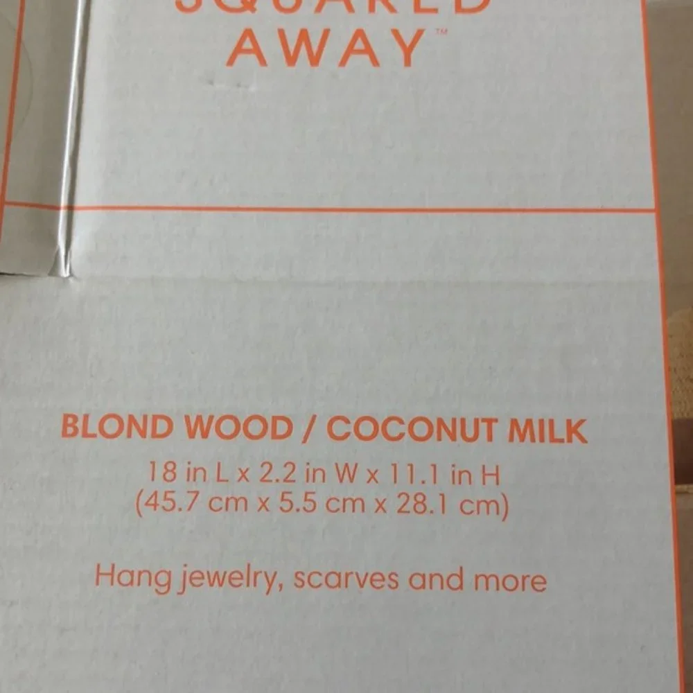 Squared Away Over-the-Door Accessory Organizer in Blond/Coconut Milk